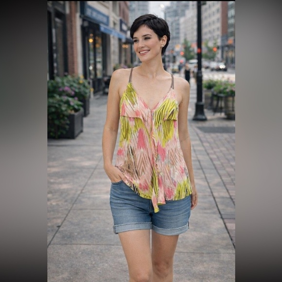 Anthropologie Tops - Anthropologie  Tea and Honey 🍯  Ruffle  Top Cami Size M.